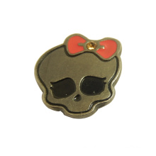 Skull Design Handbag Label Custom Metal Plate